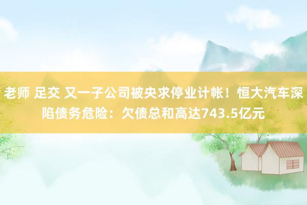老师 足交 又一子公司被央求停业计帐！恒大汽车深陷债务危险：欠债总和高达743.5亿元